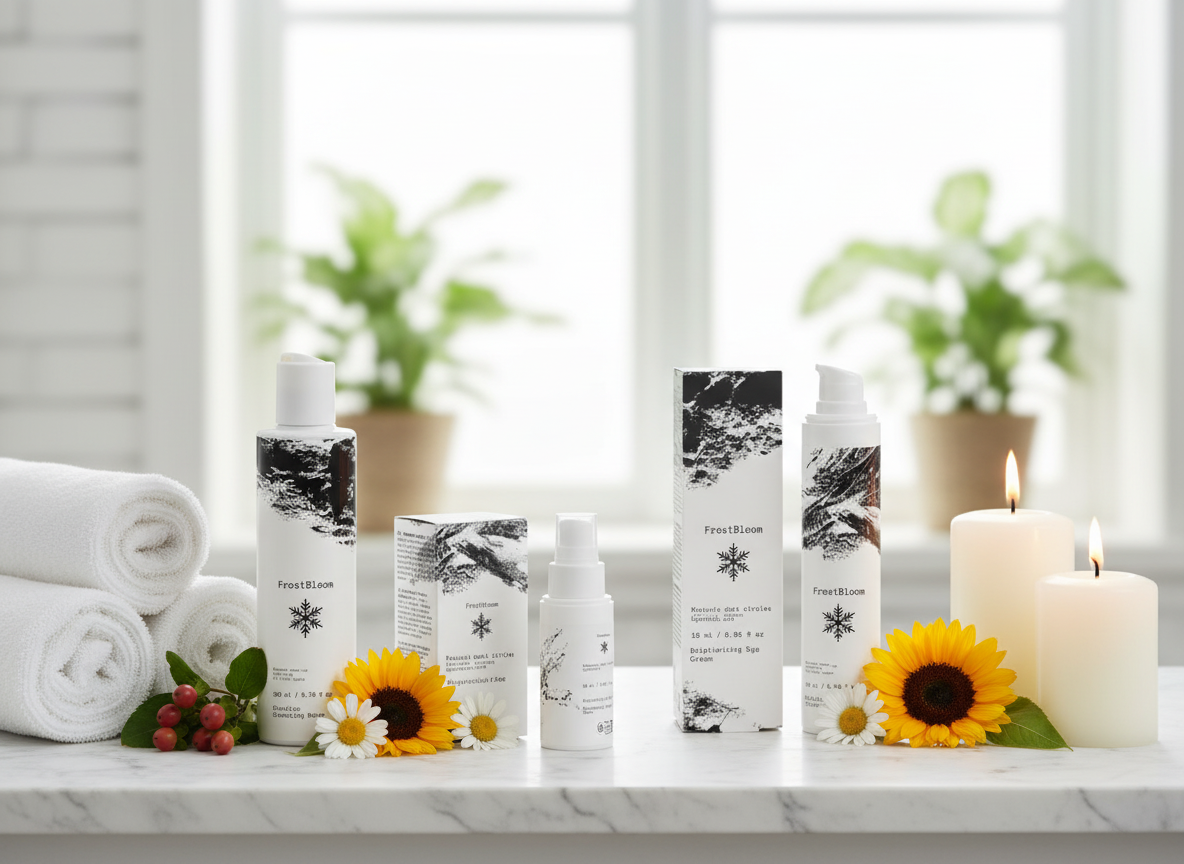 FrostBloom skincare routine bundle - ECOCERT certified vegan face care
