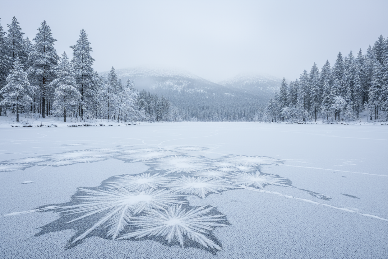 Skandinavisk Natur med Frostiga Element