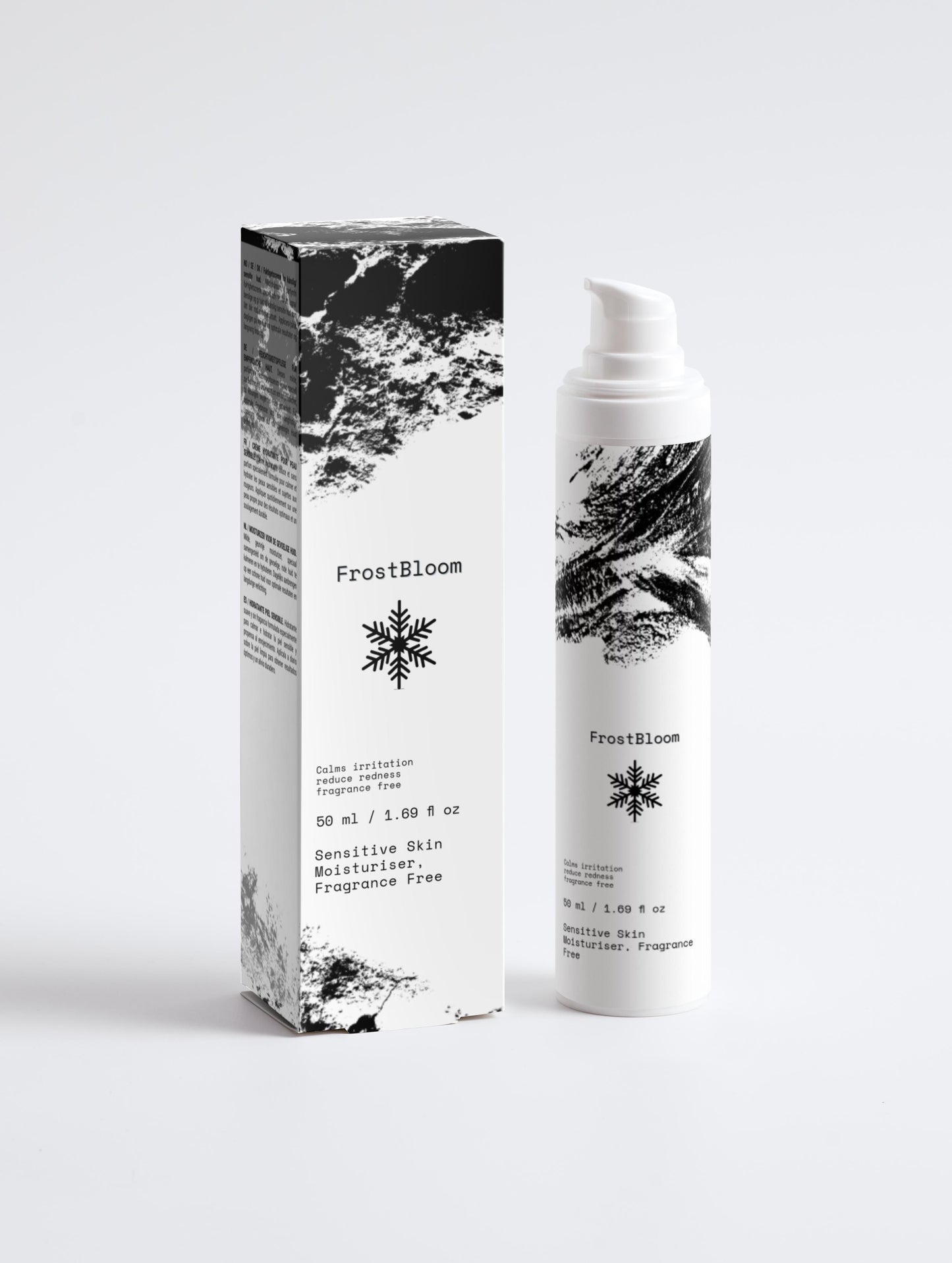 FrostBloom Sensitive Skin Moisturiser 50ml — COSMOS ORGANIC certified, fragrance-free moisturiser for sensitive and rosacea-prone skin